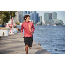 Custom Embroidered Men's Taza Knit Quarter Zip - Team Red Heather 