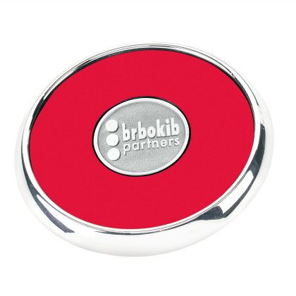 Custom Round Zinc Coaster Weight Coasters - Red