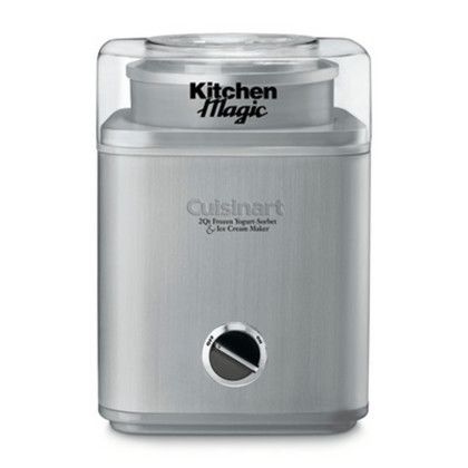 Custom Cuisinart Pure Indulgence 2 Quart Frozen Yogurt Sorbet & Ice Cream Maker