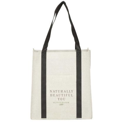 Custom Pluto Recycled Non-Woven Small Grocery Tote - Black Custom Pluto Recycled Non-Woven Small Grocery Tote - Black