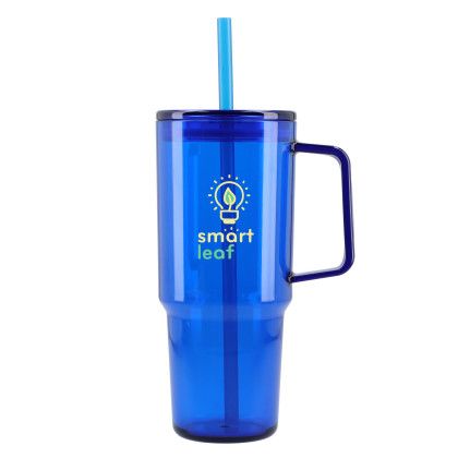 Custom Lucien Recycled Acrylic Travel Mug 40 oz - Royal