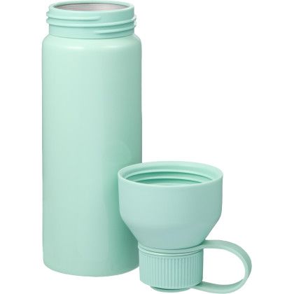 Custom DUO 26 oz Recycled Aluminum Sports Bottle - Seaglass - Lid Off