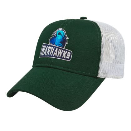 Custom Cap America Two-Tone Trucker Mesh Back Cap - Green/White