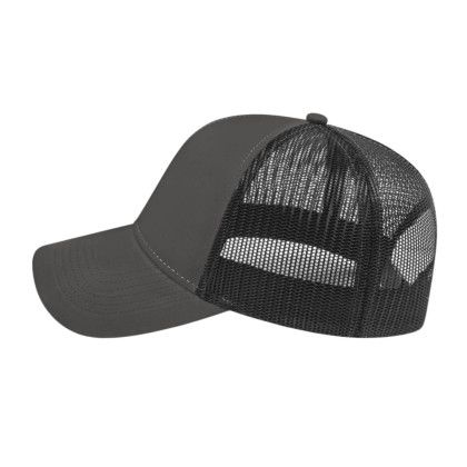 Custom Cap America Two-Tone Trucker Mesh Back Cap - Charcoal/Black