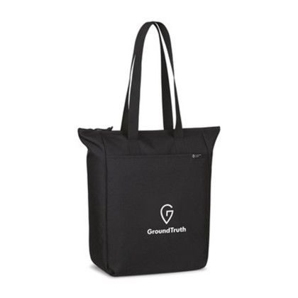 Custom Renew RPET Zippered Tote - Black