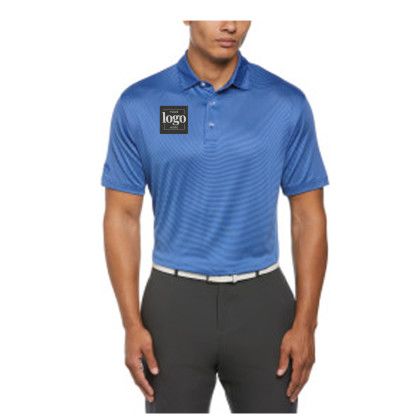Custom Callaway Men's Fine Line Stripe Polo - Surf the Web with Logo Embroidery