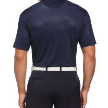 Custom Callaway Micro Chev Print Polo - Peacoat Navy - Back