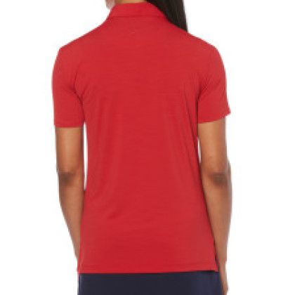 Custom Callaway Ladies' Tonal Polo - Salsa Red - Back with Callaway Logo