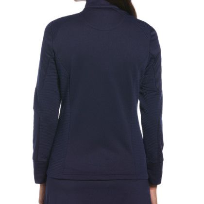 Custom Ladies Full-Zip Ottoman Jacket - Peacoat Navy - Back Custom Ladies Full-Zip Ottoman Jacket - Peacoat Navy - Back