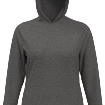 Custom Ladies Soft Touch Hoodie - Black Heather - Front