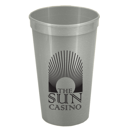Cups-On-The-Go 22 oz. Silver Stadium Cup - Metallic Silver