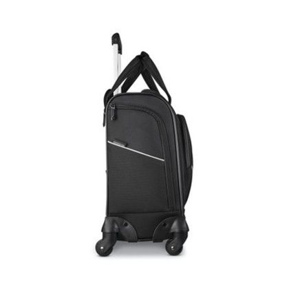 Custom American Tourister Zoom Turbo Spinner Underseat Carry-On - Side View Custom American Tourister Zoom Turbo Spinner Underseat Carry-On - Side View