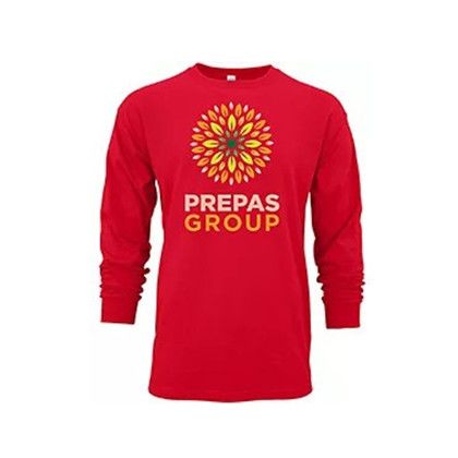 Custom M&O Unisex Soft Long Sleeve T-Shirt Full Color - Red