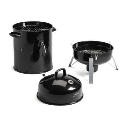 Custom Cuisinart Outdoors Vertical 16" Charcoal Smoker - Black - Components