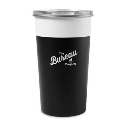 Custom Arlo Colorblock Stainless Steel Tumbler - 20 Oz. - White-Black