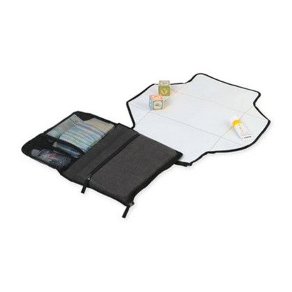 Custom Reagan Portable Changing Pad Station - Charcoal Heather - open