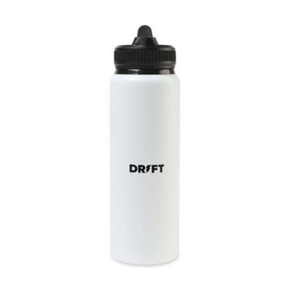 Custom Jett Aluminum Straw Lid Hydration Bottle - 32 Oz. - White