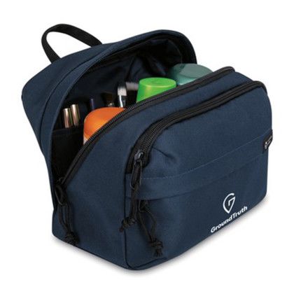 Custom Renew RPET Toiletry Bag - Navy - Storage