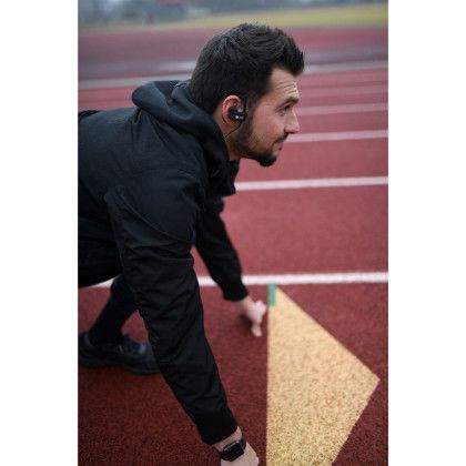 Custom Arcos Bluetooth Earbuds - Black - In Use