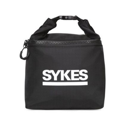 Custom Remmy Wipeable Roll Top Pouch - Black - Front