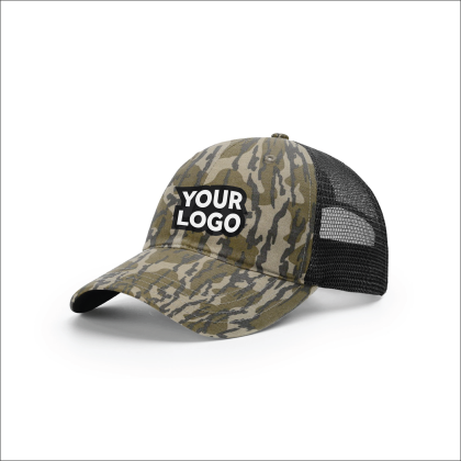 Richardson 111P Camo Washed Trucker Cap Real Tree Original