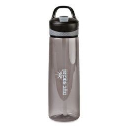 Custom Jett Aluminum Chug Lid Hydration Bottle - 32 Oz. - Silver