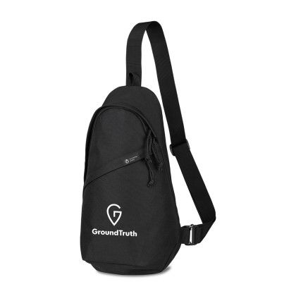 Custom Renew RPET Sling Bag - Black - Side