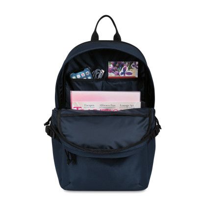 Custom Renew RPET Laptop Backpack - Navy - Storage