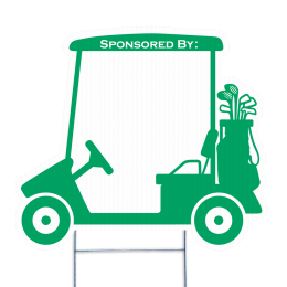 Golf Cart Yard Sign with Custom Logo