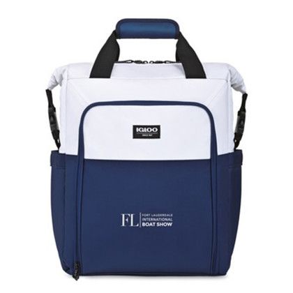 Custom Igloo Seadrift Switch Backpack Cooler - Navy-White 