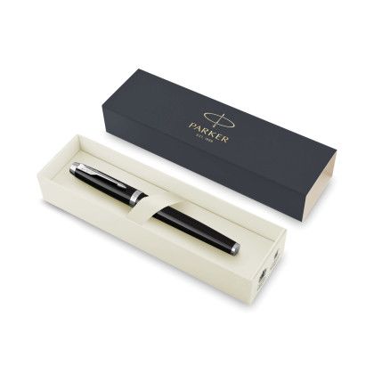 Custom Parker IM Rollerball - Black - Silver Trim in Gift Box