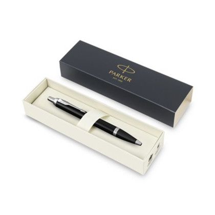 Custom Parker IM Ballpoint - Black - Silver Trim in Gift Box