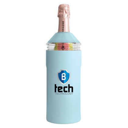 Custom Vinglace Wine Bottle Insulator, Full Color Digital - Cool Blue