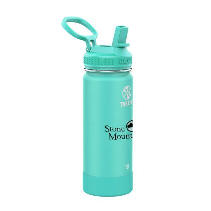 Custom Takeya 18 oz. Actives with Straw Lid, Full Color Digital - Teal Custom Takeya 18 oz. Actives with Straw Lid, Full Color Digital - Teal