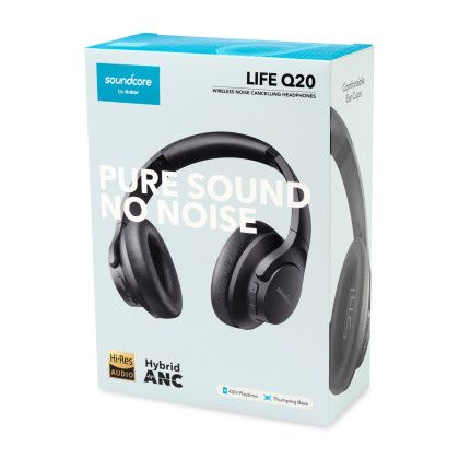Custom Anker Soundcore Life Q20i Wireless Noise Cancelling Headphones - In Box