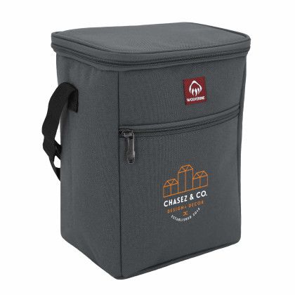 Custom Wolverine Vertical 12 Can Cooler - Gray