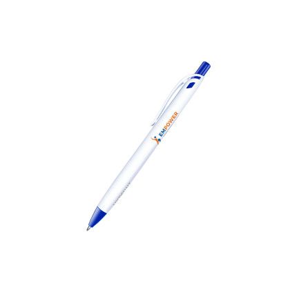 Custom MicroHalt Click Pen, Full Color Digital - Blue