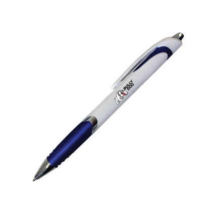 Custom White Crest Grip Pen, Full Color Digital - Dark Blue