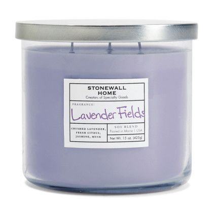 Custom Stonewall Home Soy Blend Candle - Lavendar Fields - Back Label Custom Stonewall Home Soy Blend Candle - Lavendar Fields - Back Label