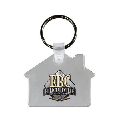 Custom House Key Fob, Full Color Digital - Clear