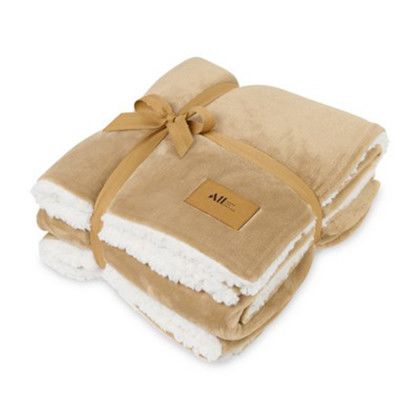 Custom Mink Sherpa Blanket - Iced Coffee 