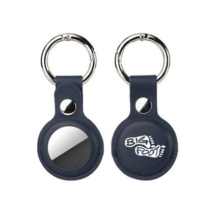 Custom Protective Leather Case for Apple Air Tag - Blue