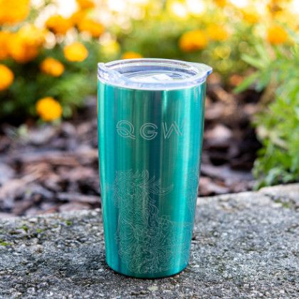 Custom 20 Oz. Full Laser Himalayan Tumbler - Metallic Teal/Clear - Product View
