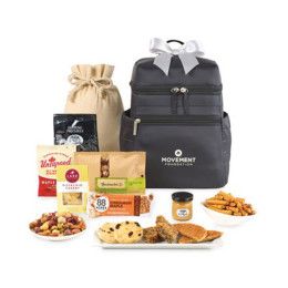 Custom Aviana Gourmet Backpack Cooler- Black with Snack Gift Set
