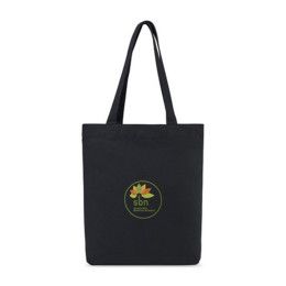 Custom AWARE Recycled Cotton Gusset Bottom Tote - Black