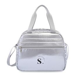 Custom Aviana Metallics Duffel Cooler - Metallic Silver