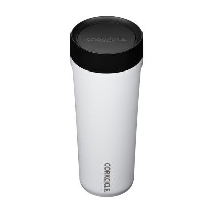 Custom CORKCICLE Commuter Cup - 17 Oz. - White - Back with Corkcicle Logo