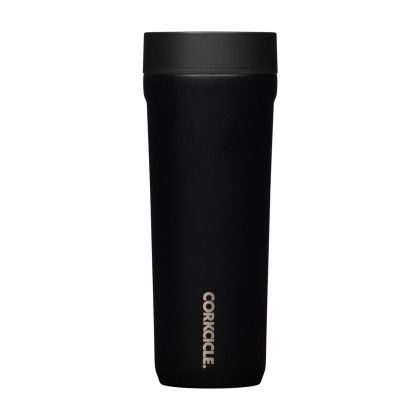 Custom CORKCICLE Commuter Cup - 17 Oz. - Matte Black - Back with Corkcicle Logo