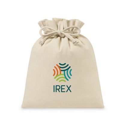 Custom Eco-conscious Canvas Drawstring Gift Bag - Large - Added Fee for Full-Color Imprint Custom Eco-conscious Canvas Drawstring Gift Bag - Large - Added Fee for Full-Color Imprint