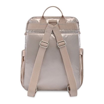 Custom Aviana Metallics Mini Backpack Cooler - Champagne - Back